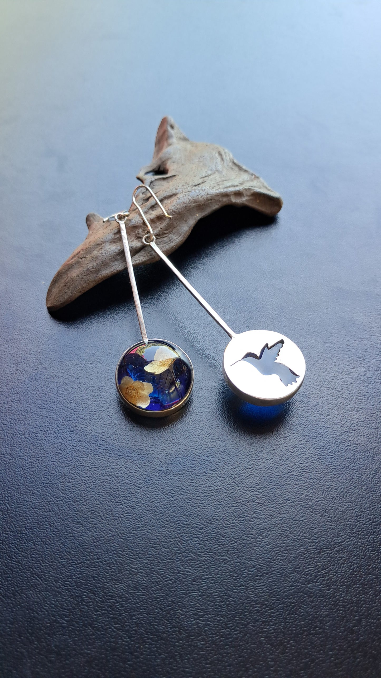 Caravanas Coronita de Novia y calado de Colibri