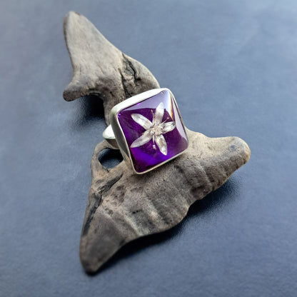 ANILLO - FLOR DE ÁRBOL DE JADE - plata 925