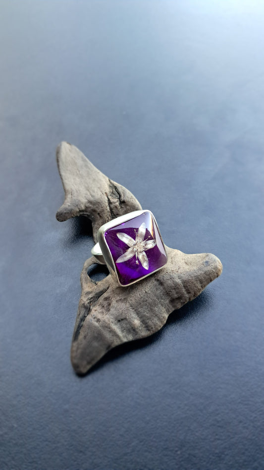 Flor de árbol de jade - anillo