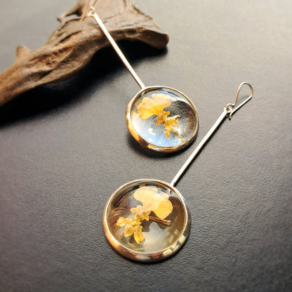 Caravanas Orquídea Patito - Plata 925