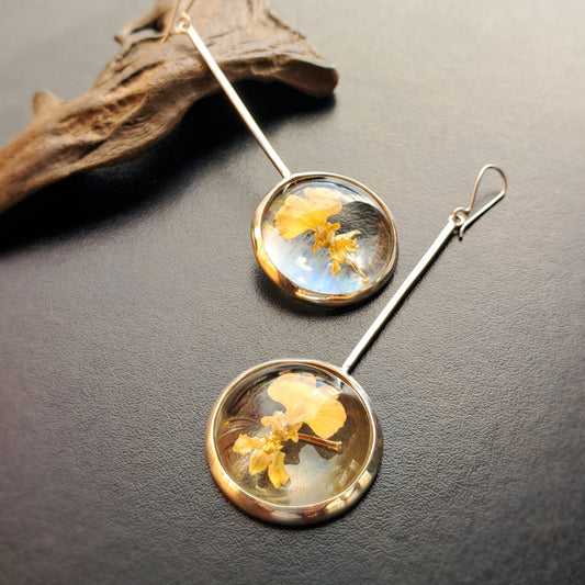 Caravanas Orquídea Patito - Plata 925