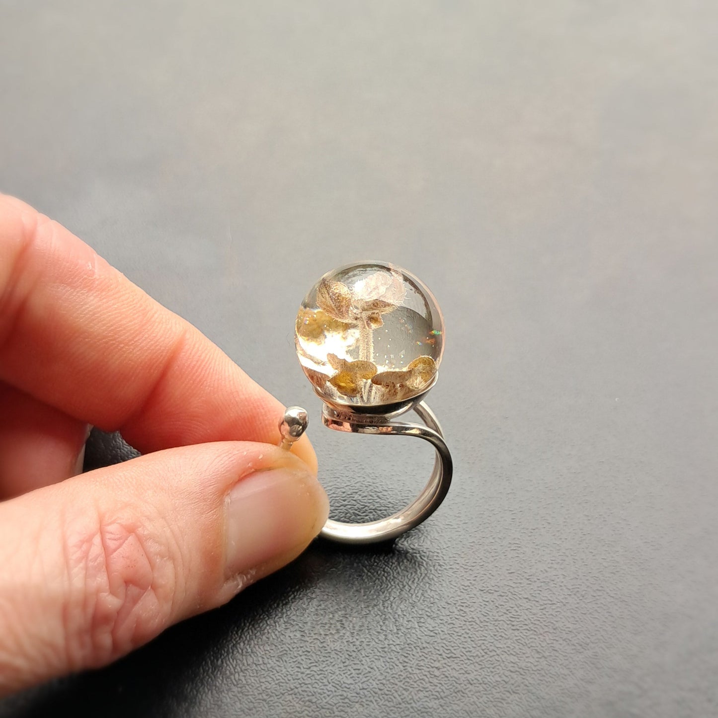 Albahaca - anillo - plata 925