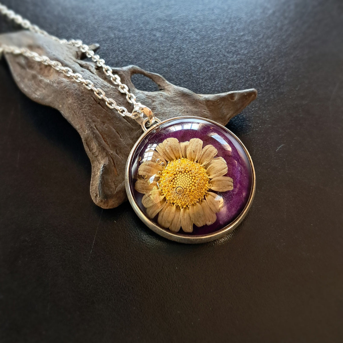 Margarita con calado de Mariposa - plata 925