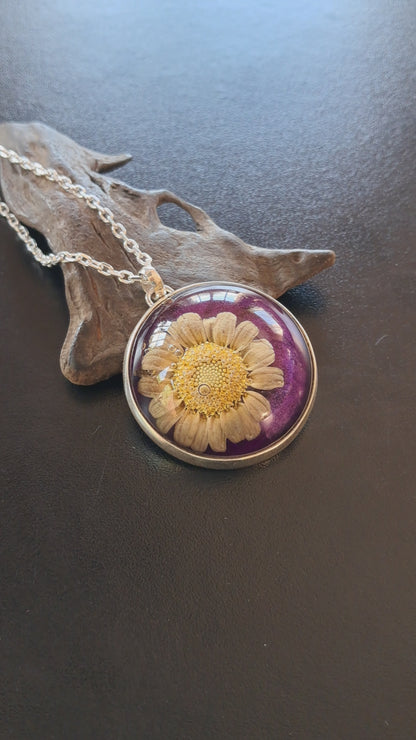 Margarita con calado de Mariposa - plata 925