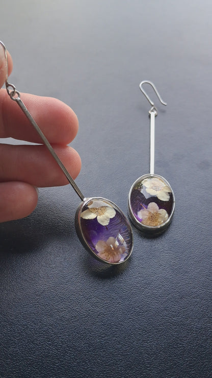 CARAVANAS FLORES DE CORONITA DE NOVIA - plata 925